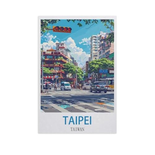 1000 Teile Puzzle Für Erwachsene Und Kinder，Taipeh, Taiwan，Stressabbau Herausforderung Bodenpuzzle DIY Home Wanddekoration（38x26cm）-GC60 von YYHMKBYY