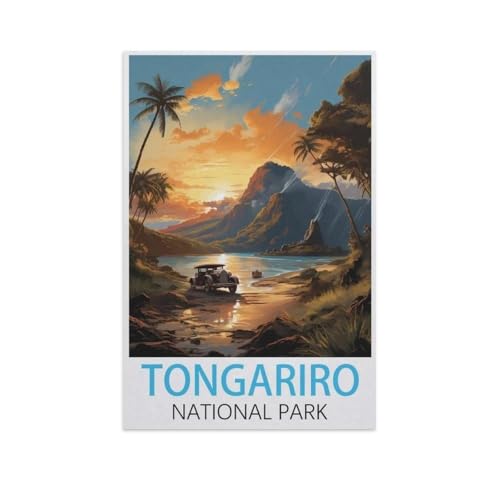 1000 Teile Puzzle Für Erwachsene Und Kinder，Tongariro Nationalpark，Stressabbau Herausforderung Bodenpuzzle DIY Home Wanddekoration（38x26cm）-FT81 von YYHMKBYY