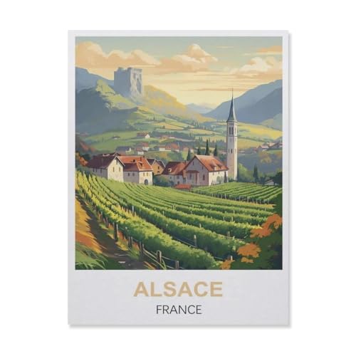 1000 Teile Puzzle Holz，Alsace Frankreich，Kreative Schwierige Puzzles Pädagogisches Stressfreisetzung Spielzeug Für Erwachsene Kinder，Haus Dekoration Geschenk（75x50cm）-ER25 von YYHMKBYY