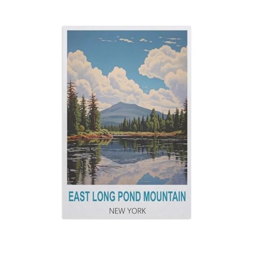 1000 Teile Puzzle Holz，East Long Pond Mountain, New York，Kreative Schwierige Puzzles Pädagogisches Stressfreisetzung Spielzeug Für Erwachsene Kinder，Haus Dekoration Geschenk（75x50cm）-GG22 von YYHMKBYY