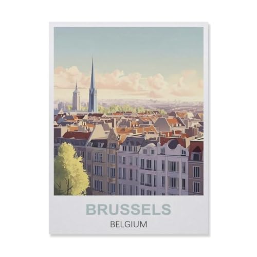 1000 Teile Puzzle Papier，Brüssel Belgien，Kreative Schwierige Puzzles Pädagogisches Stressfreisetzung Spielzeug Für Erwachsene Kinder，Haus Dekoration Geschenk（38x26cm）-EP69 von YYHMKBYY