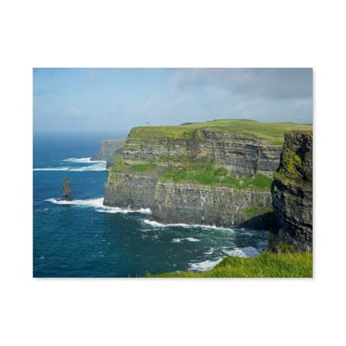 1000 Teile Puzzle Papier，Cliffs of Moher，Kreative Schwierige Puzzles Pädagogisches Stressfreisetzung Spielzeug Für Erwachsene Kinder，Haus Dekoration Geschenk（38x26cm）-AT78 von YYHMKBYY