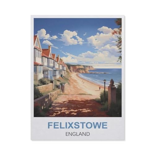 1000 Teile Puzzle Papier，Felixstowe, England，Kreative Schwierige Puzzles Pädagogisches Stressfreisetzung Spielzeug Für Erwachsene Kinder，Haus Dekoration Geschenk（50x70cm）-EN47 von YYHMKBYY