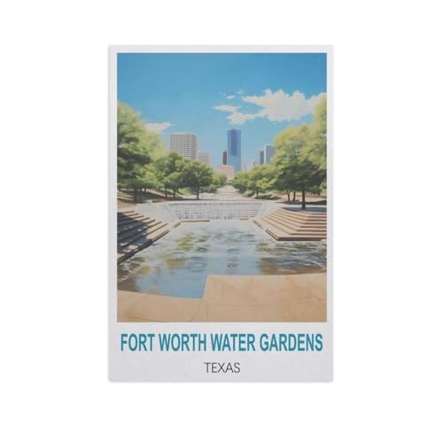 1000 Teile Puzzle Papier，Fort Worth Water Gardens, Texas，Kreative Schwierige Puzzles Pädagogisches Stressfreisetzung Spielzeug Für Erwachsene Kinder，Haus Dekoration Geschenk（38x26cm）-GG95 von YYHMKBYY