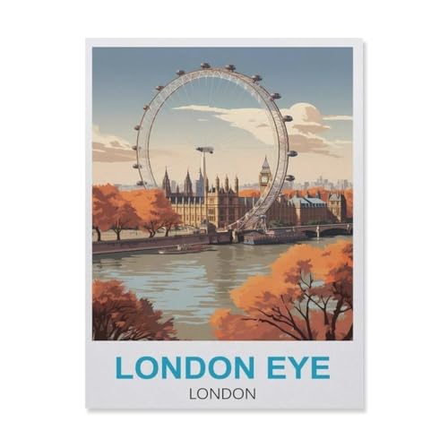 1000 Teile Puzzle Papier，London Eye London，Kreative Schwierige Puzzles Pädagogisches Stressfreisetzung Spielzeug Für Erwachsene Kinder，Haus Dekoration Geschenk（38x26cm）-GL36 von YYHMKBYY