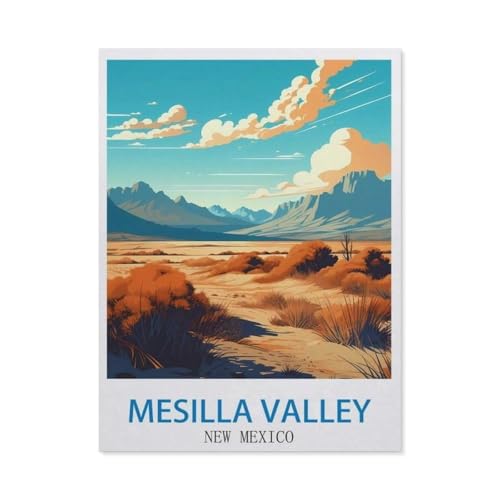 1000 Teile Puzzle Papier，Mesilla Valley, New Mexico，Kreative Schwierige Puzzles Pädagogisches Stressfreisetzung Spielzeug Für Erwachsene Kinder，Haus Dekoration Geschenk（38x26cm）-CK48 von YYHMKBYY