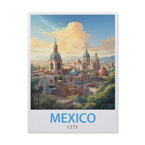 1000 Teile Puzzle Papier，Mexico City Mexiko，Kreative Schwierige Puzzles Pädagogisches Stressfreisetzung Spielzeug Für Erwachsene Kinder，Haus Dekoration Geschenk（38x26cm）-FF82 von YYHMKBYY