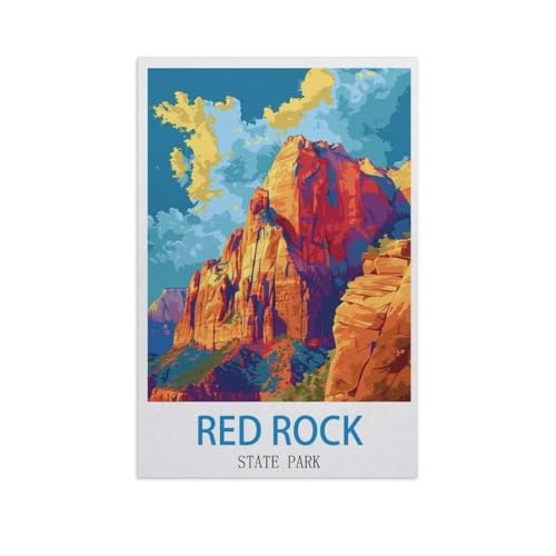 1000 Teile Puzzle Papier，Red Rock, Arizona State Park，Kreative Schwierige Puzzles Pädagogisches Stressfreisetzung Spielzeug Für Erwachsene Kinder，Haus Dekoration Geschenk（38x26cm）-GB81 von YYHMKBYY