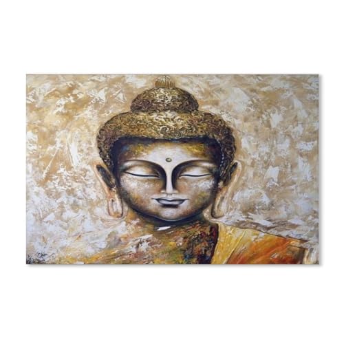 1000 Teile Puzzle Papier ，Buddha-Skulptur mit geschlossenen Augen，Kreative Schwierige Puzzles Pädagogisches Stressfreisetzung Spielzeug Für Erwachsene Kinder，Haus Dekoration Geschenk（52x38cm）-G53 von YYHMKBYY