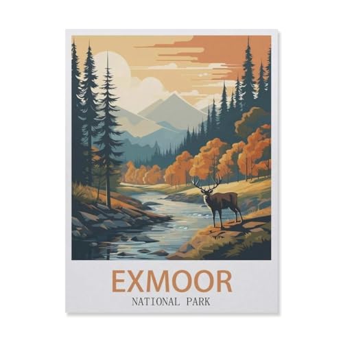 1000 Teile Puzzle für Kinder und Erwachsene, Spielzeug, Exmoor-Nationalpark, England, Berg, Intellektuelles Lernspiel für Erwachsene und Kinder, Stress, Heimdekoration, Puzzles (75 x 50 cm) -DS89 von YYHMKBYY