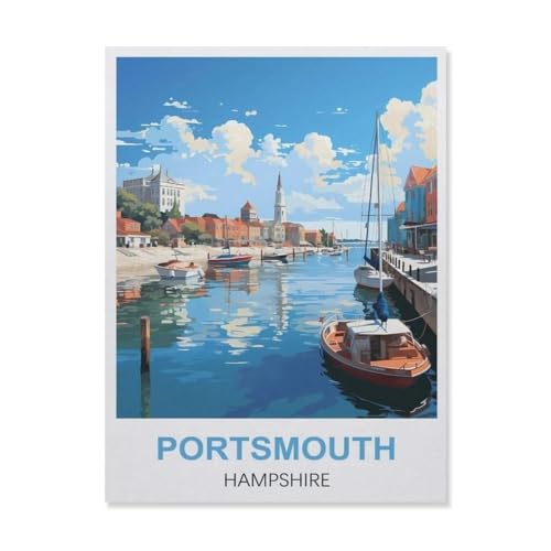 1000 Teile Puzzle für Kinder und Erwachsene, Spielzeug, Portsmouth Hampshire, Intellektuelles Lernspiel für Erwachsene und Kinder, Stress, Heimdekoration Puzzles (75 x 50 cm) -EQ59 von YYHMKBYY