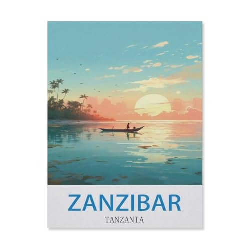 1000 Teile Puzzle für Kinder und Erwachsene, Spielzeug, Sansibar, Tansania, Intellektuelles Lernspiel für Erwachsene und Kinder, Stress, Heimdekoration Puzzles (50 x 70 cm) -EF99 von YYHMKBYY