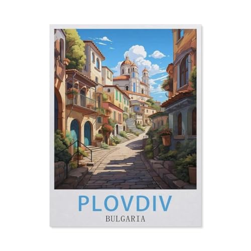 1000 Teile Puzzles aus Papier, Plovdiv Bulgarien, Spielzeug für Kinder und Erwachsene – klassisches Zeichnen, Puzzle, gelegentliche Bildung (50 x 70 cm) - EV55 von YYHMKBYY