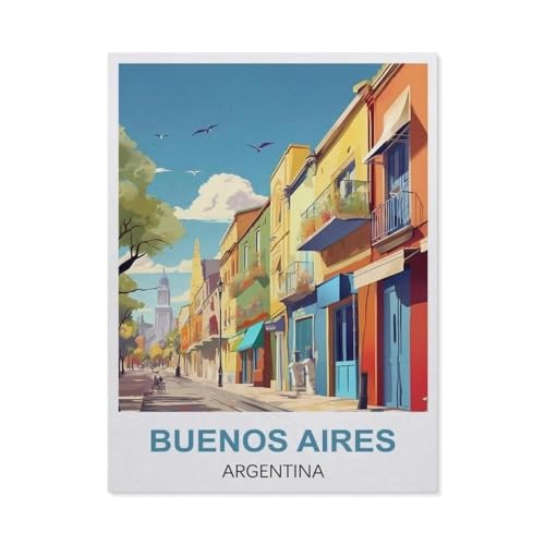 1000-teiliges Puzzle, Buenos Aires Argentinien, Holzspielzeug für Erwachsene und Kinder, Lernspiel (75 x 50 cm) - EL23 von YYHMKBYY