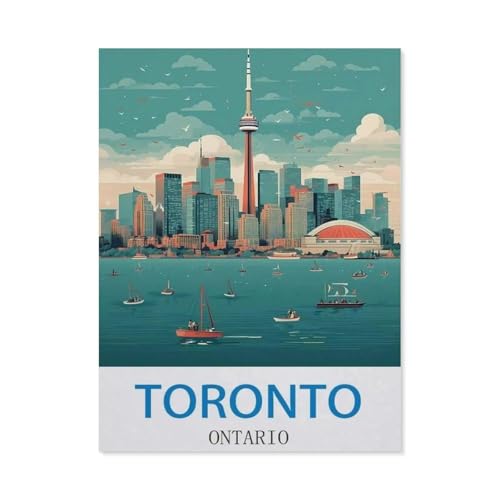 1000-teiliges Puzzle, Toronto Ontario, Holzspielzeug für Erwachsene und Kinder, Lernspiel (75 x 50 cm) - EK3 von YYHMKBYY