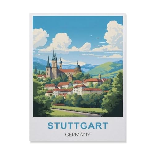 1000-teiliges Puzzle für Erwachsene, Stuttgart Deutschland, Papierpuzzle – für Erwachsene, Teenager, Lernspielzeug, Geschenke (50 x 70 cm), FE39 von YYHMKBYY