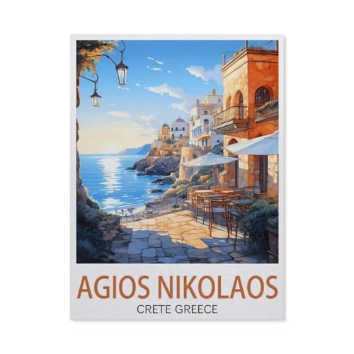 1000Pcs，Agios Nikolaos Kreta, Griechenland，Jigsaw Adult Decompression Game Puzzle Studenten Spielzeug Für Kinder Weihnachten Geburtstagsgeschenke（50x70cm）-AN12 von YYHMKBYY