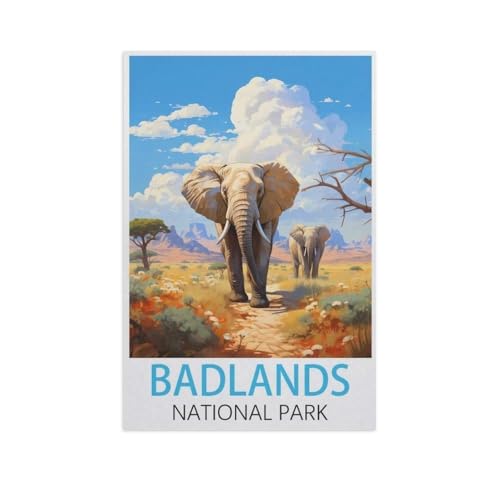 1000Pcs，Badlands Nationalpark，Jigsaw Adult Decompression Game Puzzle Studenten Spielzeug Für Kinder Weihnachten Geburtstagsgeschenke（50x70cm）-FP91 von YYHMKBYY