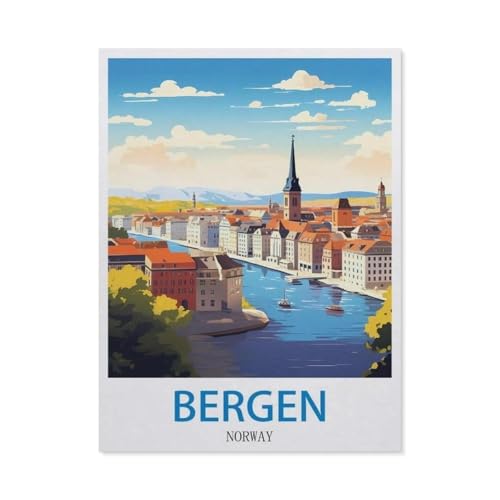 1000Pcs，Bergen, Norwegen，Erwachsenen Dekompression Spiel Puzzle Studenten Spielzeug Für Kinder Weihnachten Geburtstagsgeschenke（38x26cm）-DZ38 von YYHMKBYY