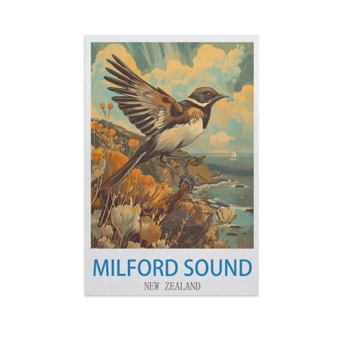 1000Pcs，Milford Sound, Neuseeland，Erwachsenen Dekompression Spiel Puzzle Studenten Spielzeug Für Kinder Weihnachten Geburtstagsgeschenke（50x70cm）-GA19 von YYHMKBYY
