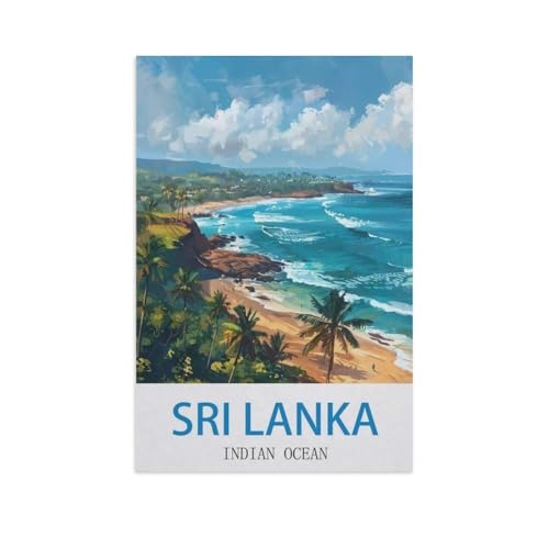1000Pcs，Sri Lanka, Indischer Ozean，Jigsaw Adult Decompression Game Puzzle Studenten Spielzeug Für Kinder Weihnachten Geburtstagsgeschenke（75x50cm）-GB62 von YYHMKBYY