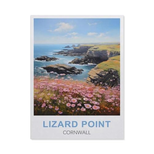 3D Puzzle DIY Kit Holz Spielzeug Einzigartiges Geschenk，Lizard Point, Cornwall – Vintage Reiseplakat， 3D Puzzle DIY Kit Holz Spielzeug Einzigartiges Geschenk（75x50cm）-DC86 von YYHMKBYY