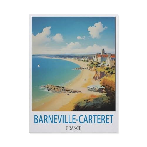 3D Puzzle DIY Kit Papier Spielzeug Einzigartiges Geschenk，Barneville-Carteret, Frankreich ，3D Puzzle DIY Kit Papier Spielzeug Einzigartiges Geschenk（50x70cm）-CR85 von YYHMKBYY