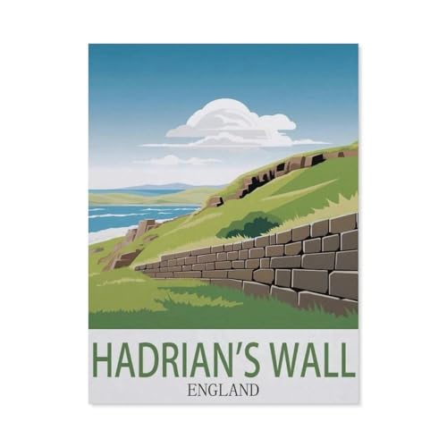 3D Puzzle DIY Kit Papier Spielzeug Einzigartiges Geschenk，Hadrians Mauer, England – Vintage Reiseplakat， 3D Puzzle DIY Kit Papier Spielzeug Einzigartiges Geschenk（38x26cm）-DF78 von YYHMKBYY