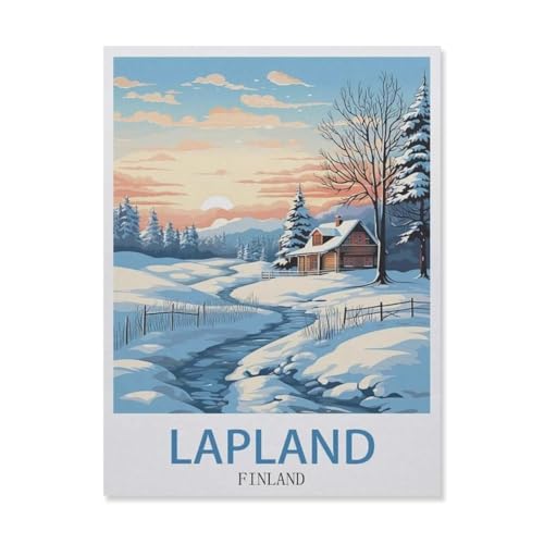 3D Puzzle DIY Kit Papier Spielzeug Einzigartiges Geschenk，Lapland, Finnland Skigebiete, Baum， 3D Puzzle DIY Kit Papier Spielzeug Einzigartiges Geschenk（38x26cm）-DV17 von YYHMKBYY