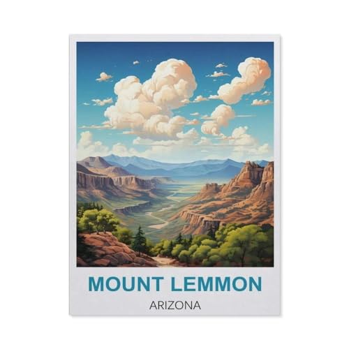 3D Puzzle DIY Kit Papier Spielzeug Einzigartiges Geschenk，Mount Lemmon Arizona Vintage Reiseplakate，3D Puzzle DIY Kit Papier Spielzeug Einzigartiges Geschenk（38x26cm）-CA97 von YYHMKBYY