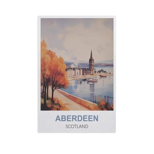 Aberdeen, Schottland，Puzzles, 1000-teiliges Puzzle Für Erwachsene Und Kinder Ab 10 Jahren（75x50cm）-FW95 von YYHMKBYY