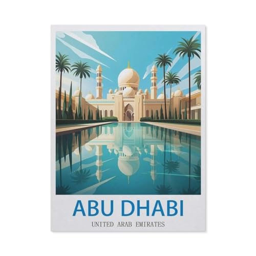 Abu Dhabi Vereinigte Arabische Emirate, Puzzle, 1000 Teile, Holzpuzzle, geeignet für Erwachsene, Kinder, Familien, Stressabbau, Puzzle-Spiele (75 x 50 cm) - EB12 von YYHMKBYY