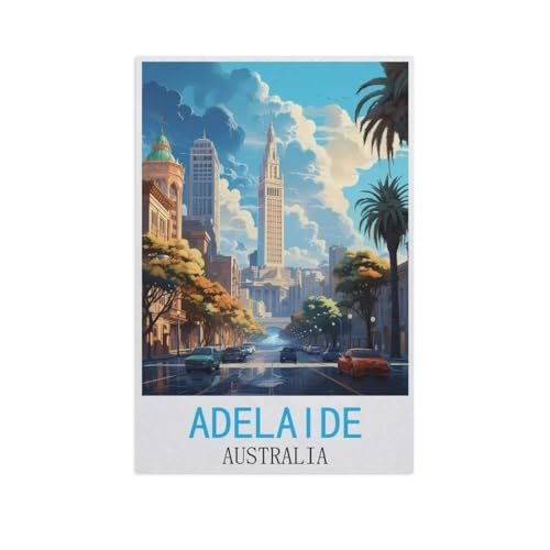 Adelaide, Australien，Puzzle 1000 Teile Erwachsene Kinde Spaß Lernspielzeug Geschenke（38x26cm）-FN53 von YYHMKBYY