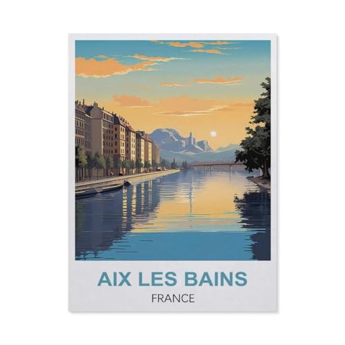 Aix-Les-Bains, Frankreich, 1000 Teile Puzzle für Erwachsene, Kinder, Jugendliche, Intelligenz, Stressabbau, Unterhaltung, Papier, Spielzeug, Basteln, Geburtstag (50 x 70 cm) - EL70 von YYHMKBYY