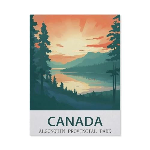 Algonquin Provincial Park Kanada，Puzzle 1000 Teile Papier Puzzle Geeignet Für Erwachsene Kinder Familien Stressabbau Puzzlespiele（38x26cm）-AW46 von YYHMKBYY