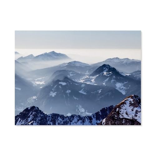 Alpen gesehen vom Nebelhorn，Papier Puzzle 1000 Teile Spielzeug Für Erwachsene Dekompressionsspiel（38x26cm）-AS62 von YYHMKBYY