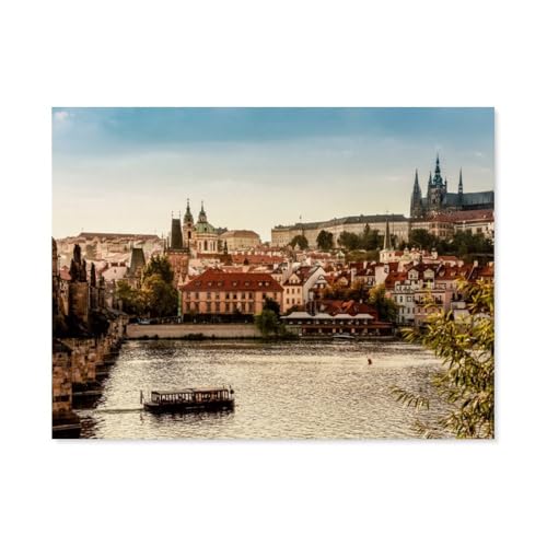 Altstadt von Prag - Tschechien，1000 Teile, Puzzle Aus Papier Für Erwachsene Und Kinder Ab 12 Jahren, Lernspielzeug（38x26cm）-AY58 von YYHMKBYY