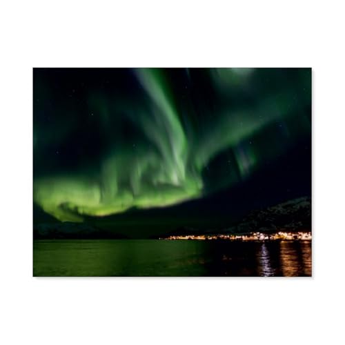 Am Kaltfjord bei Troms，1000 Teile Puzzles, Holz Craft, Hochwertiges Modernes Puzzle, DIY, Für Erwachsene Und Kinder Ab 12 Jahren（75x50cm）-AY99 von YYHMKBYY