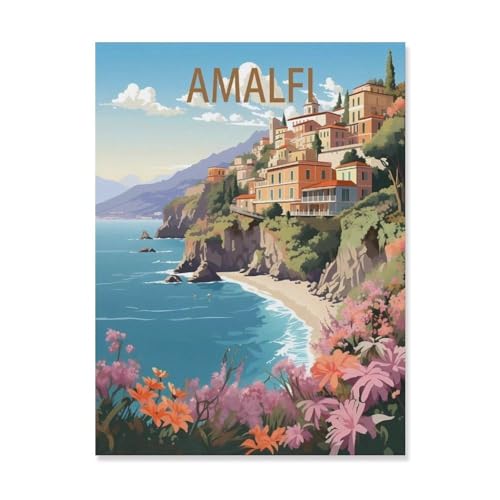 Amalfiküste, Italien，Puzzles für Erwachsene 1000 Teile, Klassische Puzzle Puzzle Schwierig für Erwachsene Teenager Freizeit Spaß Spiel Spielzeug （50x70cm）-T61 von YYHMKBYY