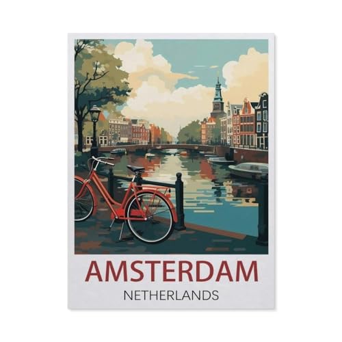 Amsterdam Niederlande，Papier Puzzle 1000 Teile Spielzeug Für Erwachsene Dekompressionsspiel（38x26cm）-EX33 von YYHMKBYY