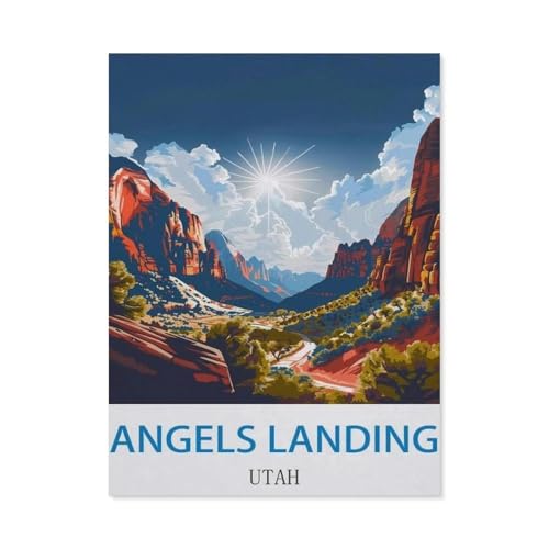 Angels Landing, Utah，Puzzles, 1000-teiliges Puzzle Für Erwachsene Und Kinder Ab 10 Jahren（75x50cm）-DG72 von YYHMKBYY