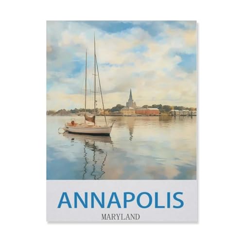 Annapolis Maryland Puzzle aus Papier, einzigartig, geeignet für Jugendliche und Erwachsene (50 x 70 cm), EH49, 1000 Teile von YYHMKBYY