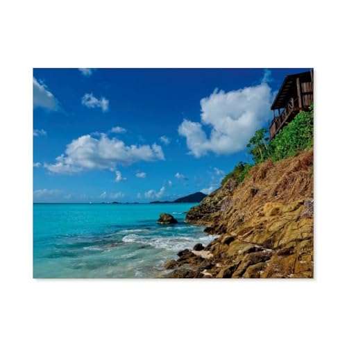 Antigua，Puzzles 1000 Teile für Erwachsene, Klassische Puzzle Jungen Mädchen Puzzle für Kinder Teenager Lernspiel Spielzeug（38x26cm）-AS56 von YYHMKBYY
