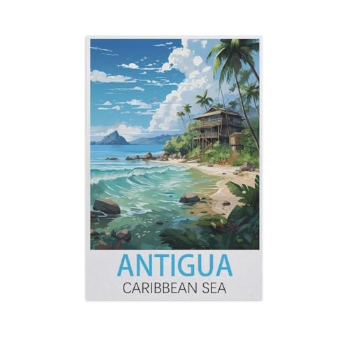 Antigua Karibisches Meer，Puzzles, 1000-teiliges Puzzle Für Erwachsene Und Kinder Ab 10 Jahren（38x26cm）-FR81 von YYHMKBYY