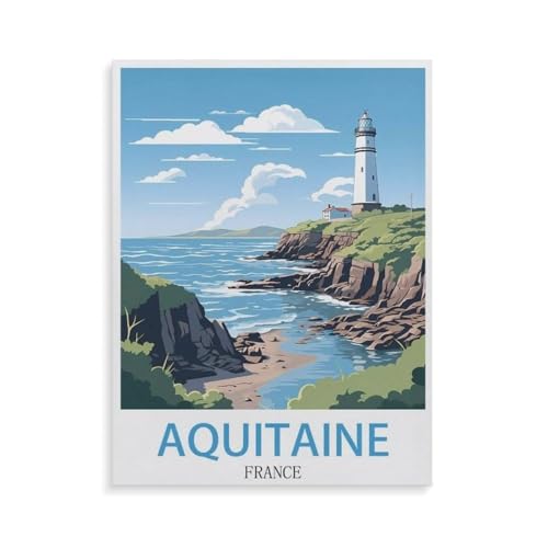 Aquitaine，1000 Teile Puzzles, Holz Craft, Hochwertiges Modernes Puzzle, DIY, Für Erwachsene Und Kinder Ab 12 Jahren（75x50cm）-GQ96 von YYHMKBYY