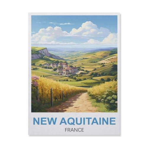 Aquitaine Frankreich，Puzzle 1000 Teile Papier Puzzle Geeignet Für Erwachsene Kinder Familien Stressabbau Puzzlespiele（50x70cm）-GM40 von YYHMKBYY