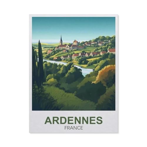 Ardennen Frankreich, Puzzle, 1000 Teile, Teenager, Kinder, Puzzle, Unterhaltungsspielzeug, Gehirn-Herausforderung, Puzzle (75 x 50 cm), FC30 von YYHMKBYY