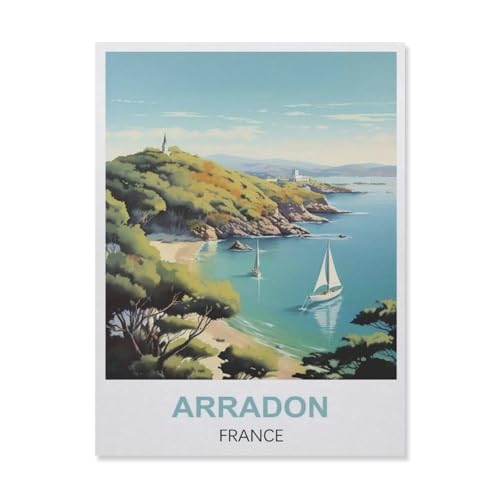 Arradon Frankreich，Holz Puzzle 1000 Teile Spielzeug Für Erwachsene Dekompressionsspiel（75x50cm）-EP99 von YYHMKBYY