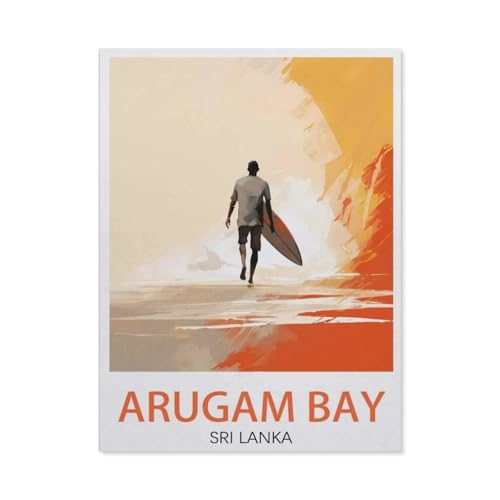 Arugam-Bucht, Sri Lanka, Strand, Basteln, 1000 Teile, Puzzle, Lernpuzzle, intellektuelles Lernspielzeug, lustiges Dekompressionsspiel, Familienspiel für Kinder (38 x 26 cm) -DX30 von YYHMKBYY