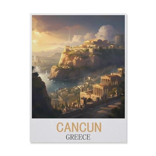 Athen, Griechenland，1000 Stück Erwachsene Papier Landschaft Puzzles Für Kinder Lernspielzeug Geschenke（38x26cm）-FM6 von YYHMKBYY